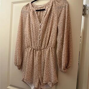 Floral Print Women's Romper